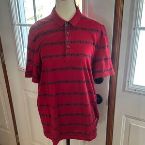 Ted Baker Red Striped Polo Shirt